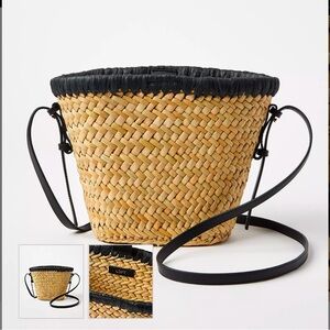 NWT Loft Straw Rattan Crossbody bag